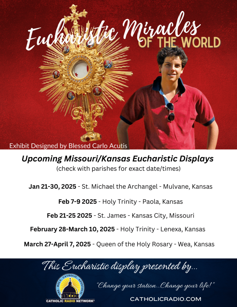 Eucharistic Miracle Exhibit Schedule