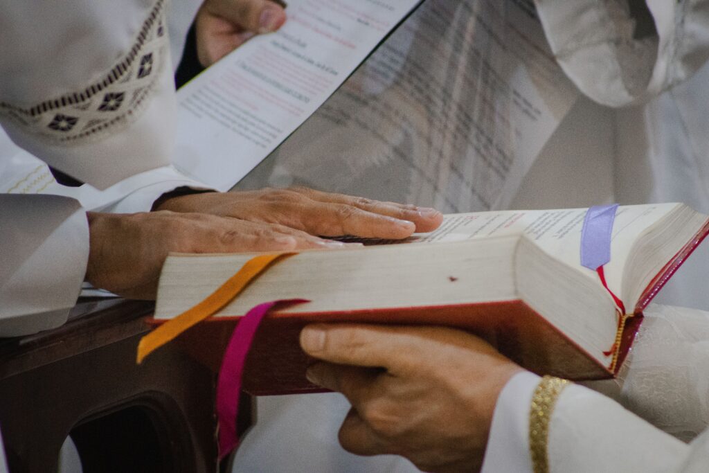 Open Liturgy of the Hours breviary prepared for Catholic daily prayer